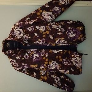 Lands' End Floral Quilted Jacket
